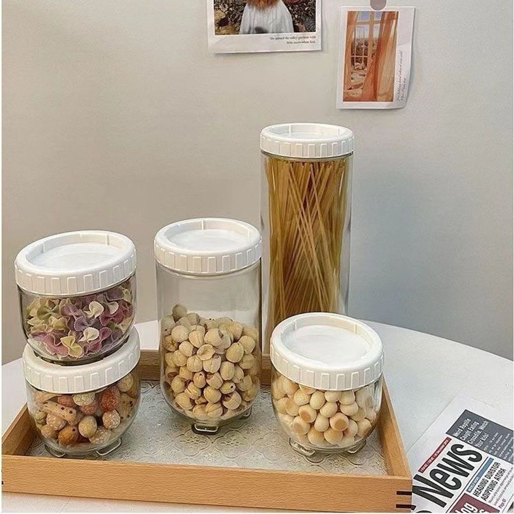 Set 5 Lọ thủy tinh đựng gia vị thủy tinh nắp xoáy