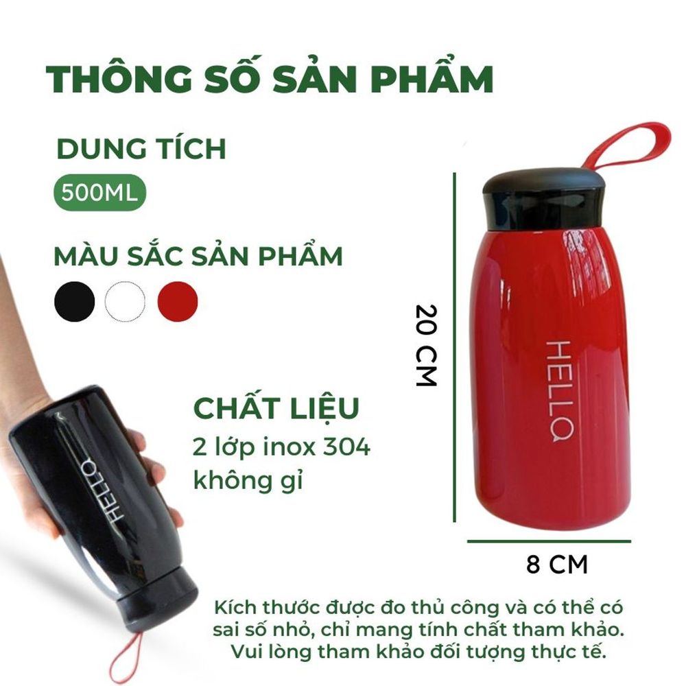 Bình Giữ Nhiệt HELLQ 520ml ( THÙNG 60C)