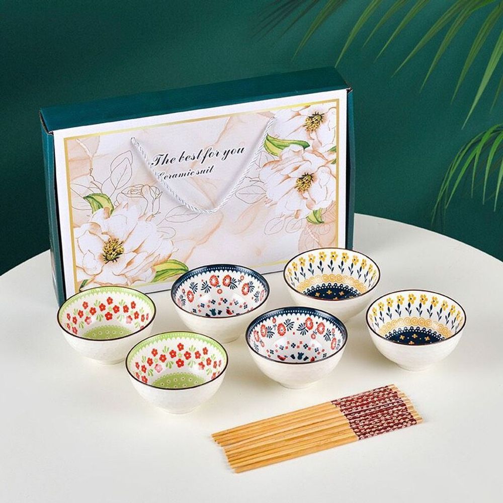 Bộ 6 bát cơm ,quà tặng sang trọng ,bộ 6 bát cao cấp