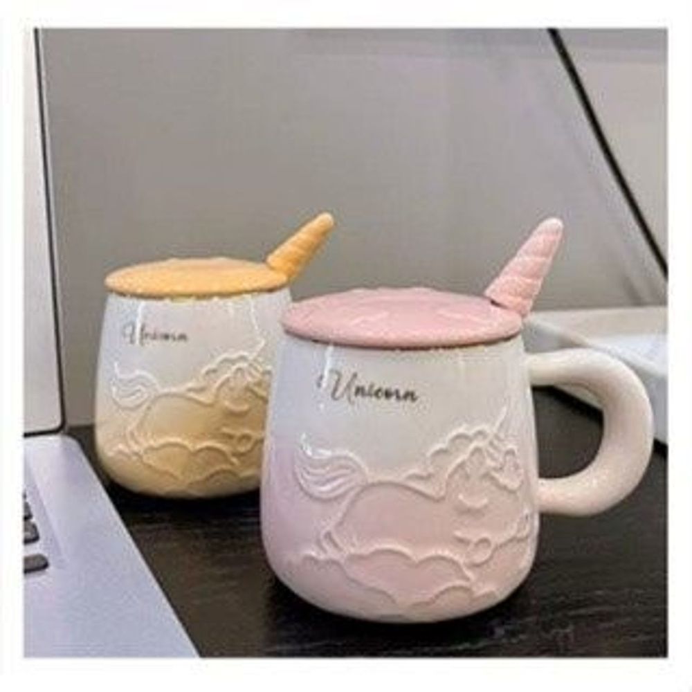 Cốc Sứ Unicorn Kèm Thìa (THÙNG 60C)