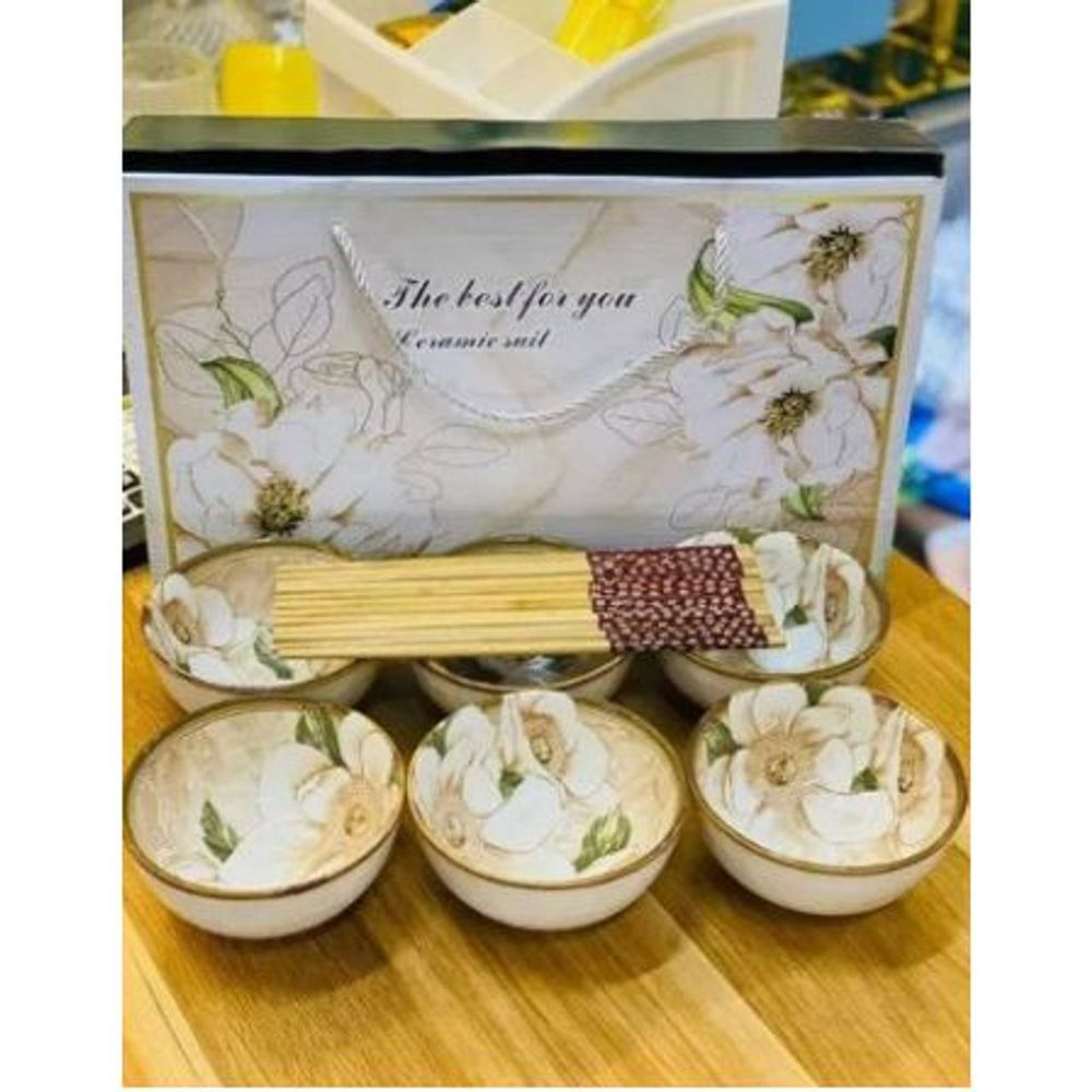 Bộ 6 bát cơm ,quà tặng sang trọng ,bộ 6 bát cao cấp