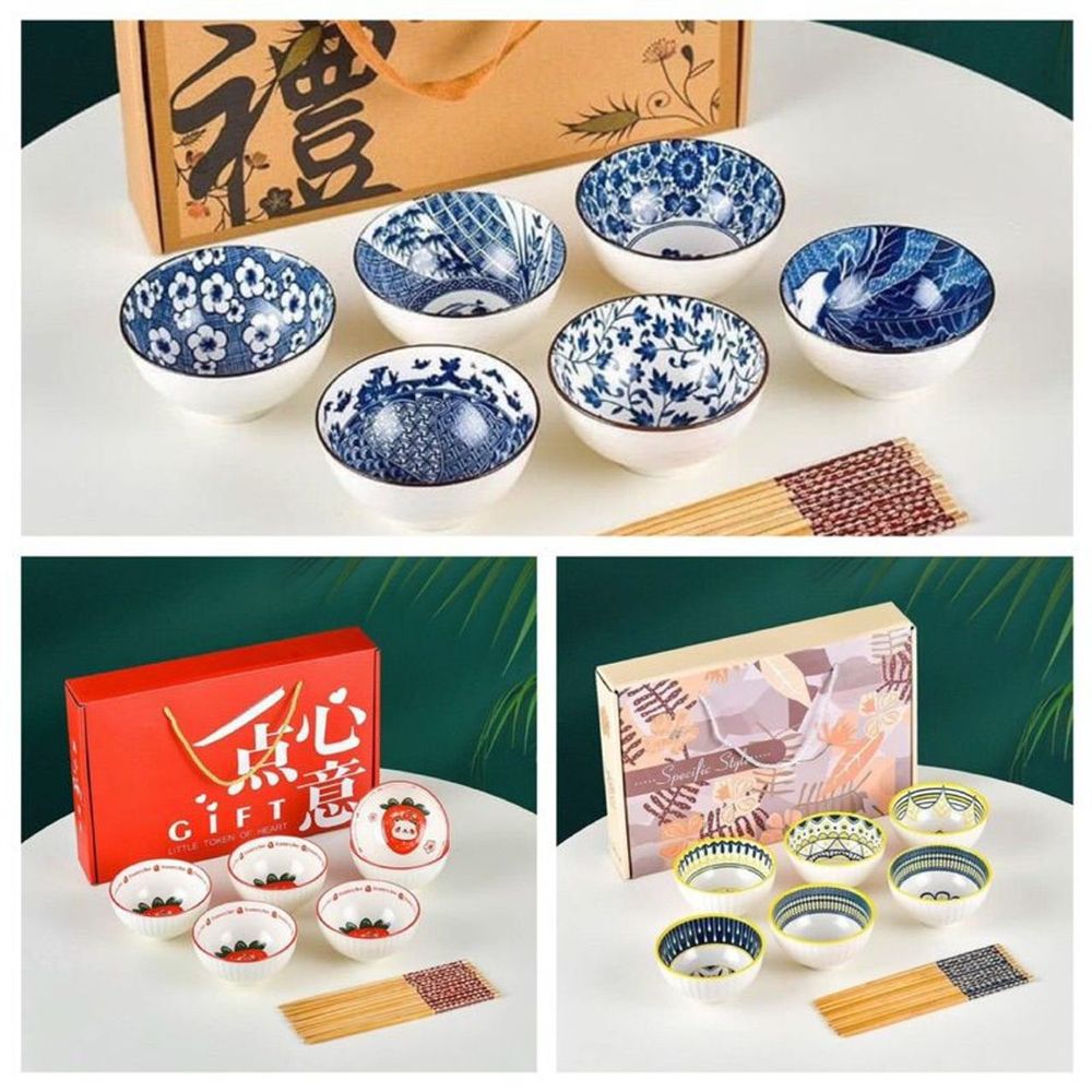 Bộ 6 bát cơm ,quà tặng sang trọng ,bộ 6 bát cao cấp