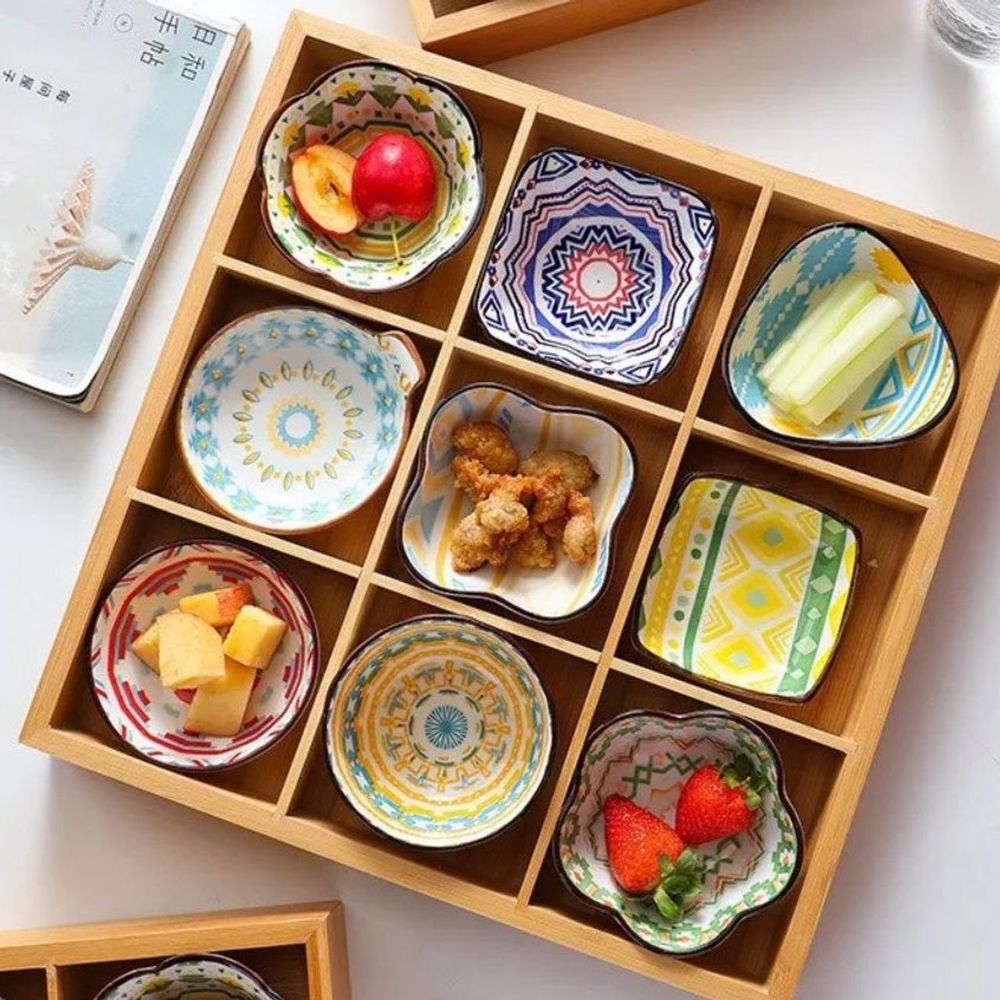 Chén Mắm Sứ Họa Tiết (THÙNG 220C)