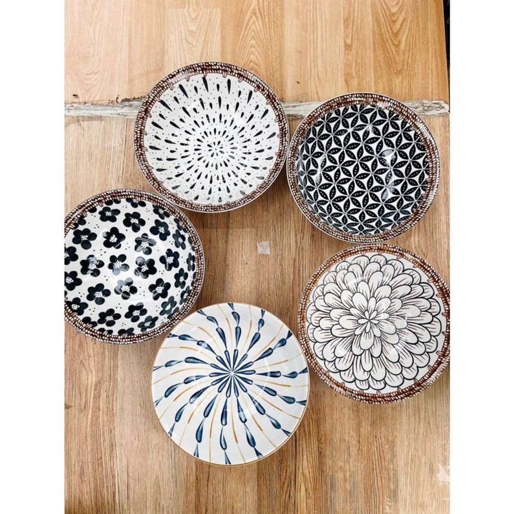 Bát Sứ Nón Thổ Cẩm ( THÙNG 50C)