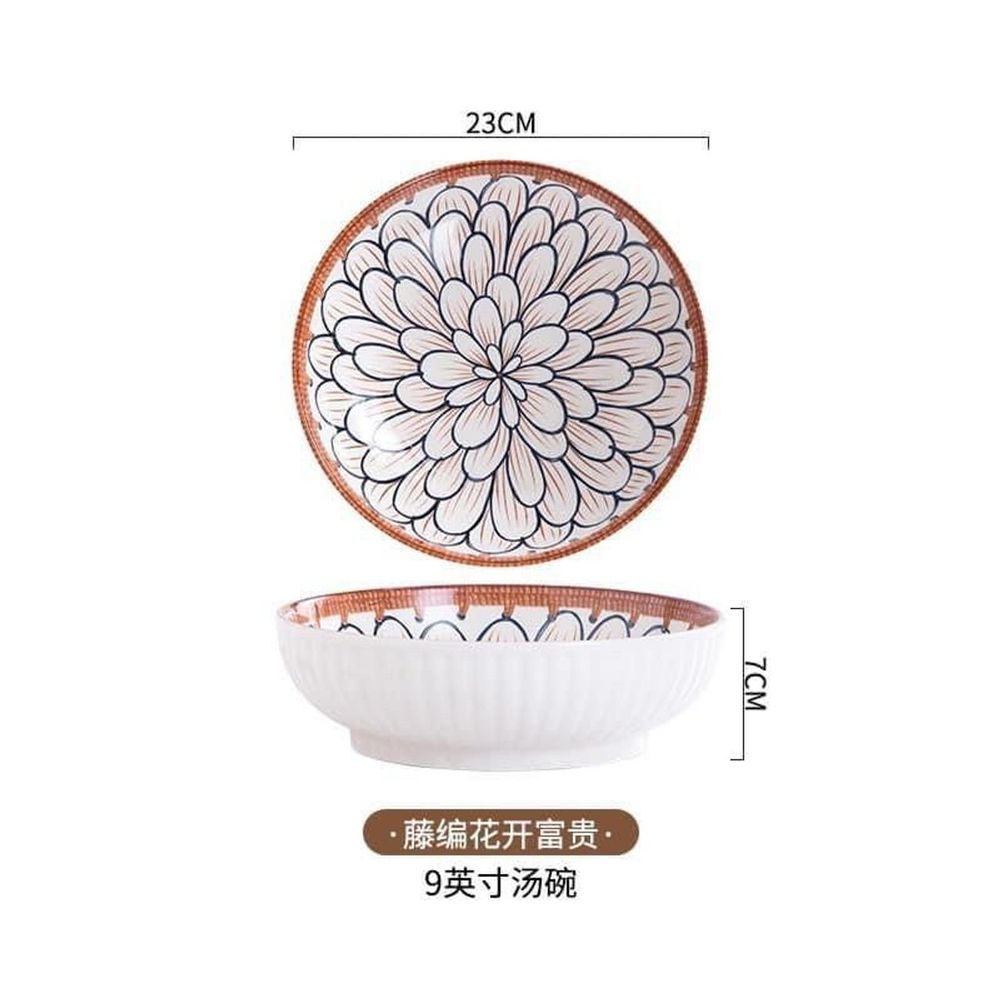 Bát Sứ Nón Thổ Cẩm ( THÙNG 50C)