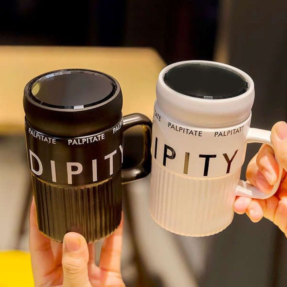 Cốc Sứ Nắp Gương 400ML (THÙNG 60C)