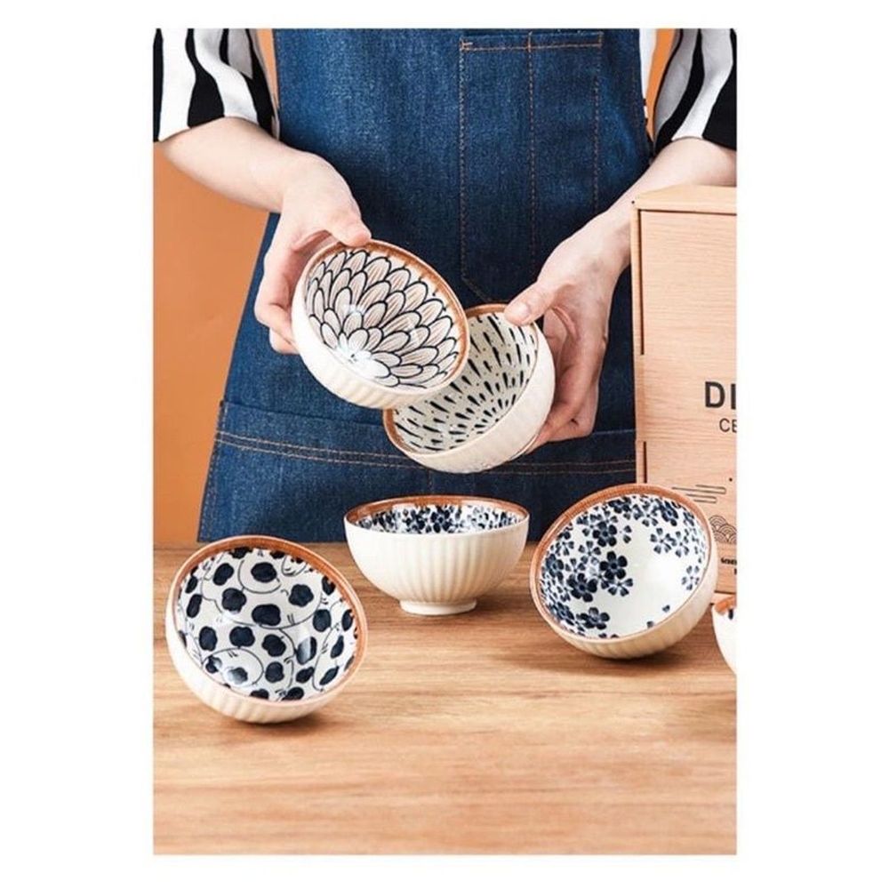 Bộ Bát Hoa Cổ Kèm Thìa Đũa (THÙNG 20B) đúng hoa