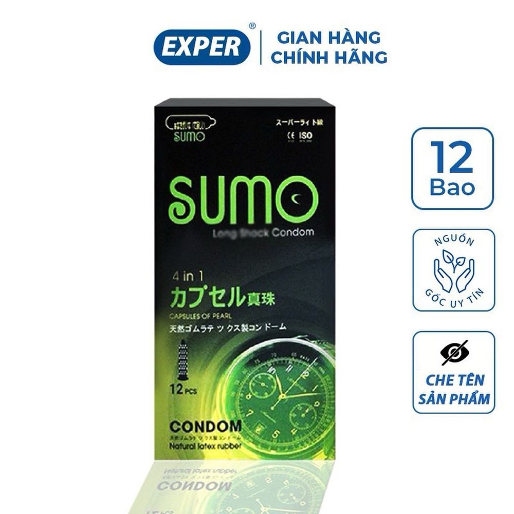 Bao cao su SUMO 4in1, Siêu mỏng hộp 12 cái