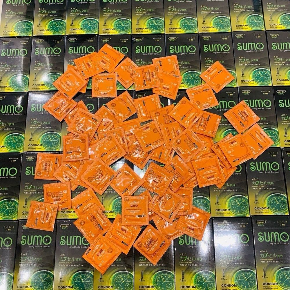 Bao cao su SUMO 4in1, Siêu mỏng hộp 12 cái