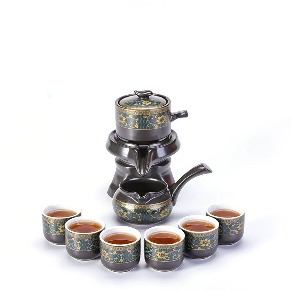 Bộ Ấm Chén Uống Trà Gốm Sứ Hoa Cẩm Đỏ - Sự Hòa Quyện Hoàn Hảo Giữa Nghệ Thuật Và Trà