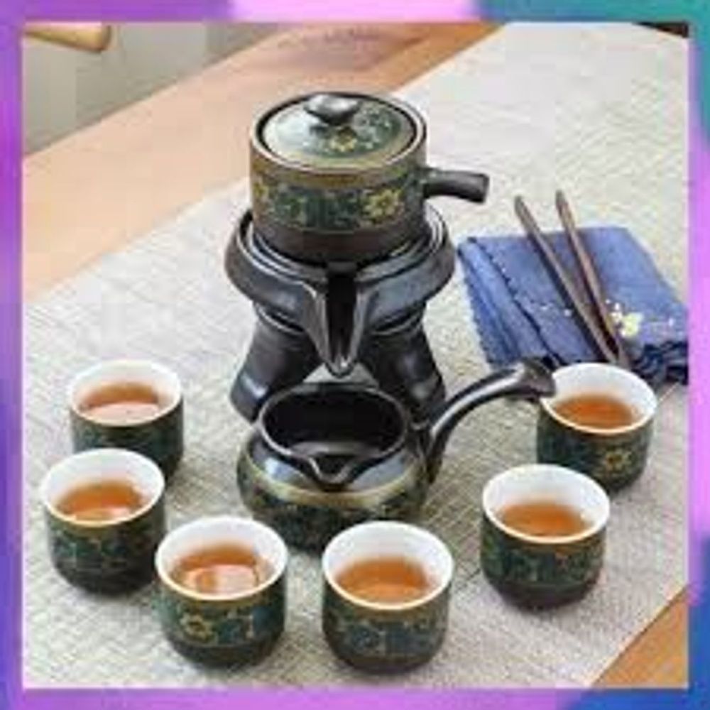 Bộ Ấm Chén Uống Trà Gốm Sứ Hoa Cẩm Đỏ - Sự Hòa Quyện Hoàn Hảo Giữa Nghệ Thuật Và Trà