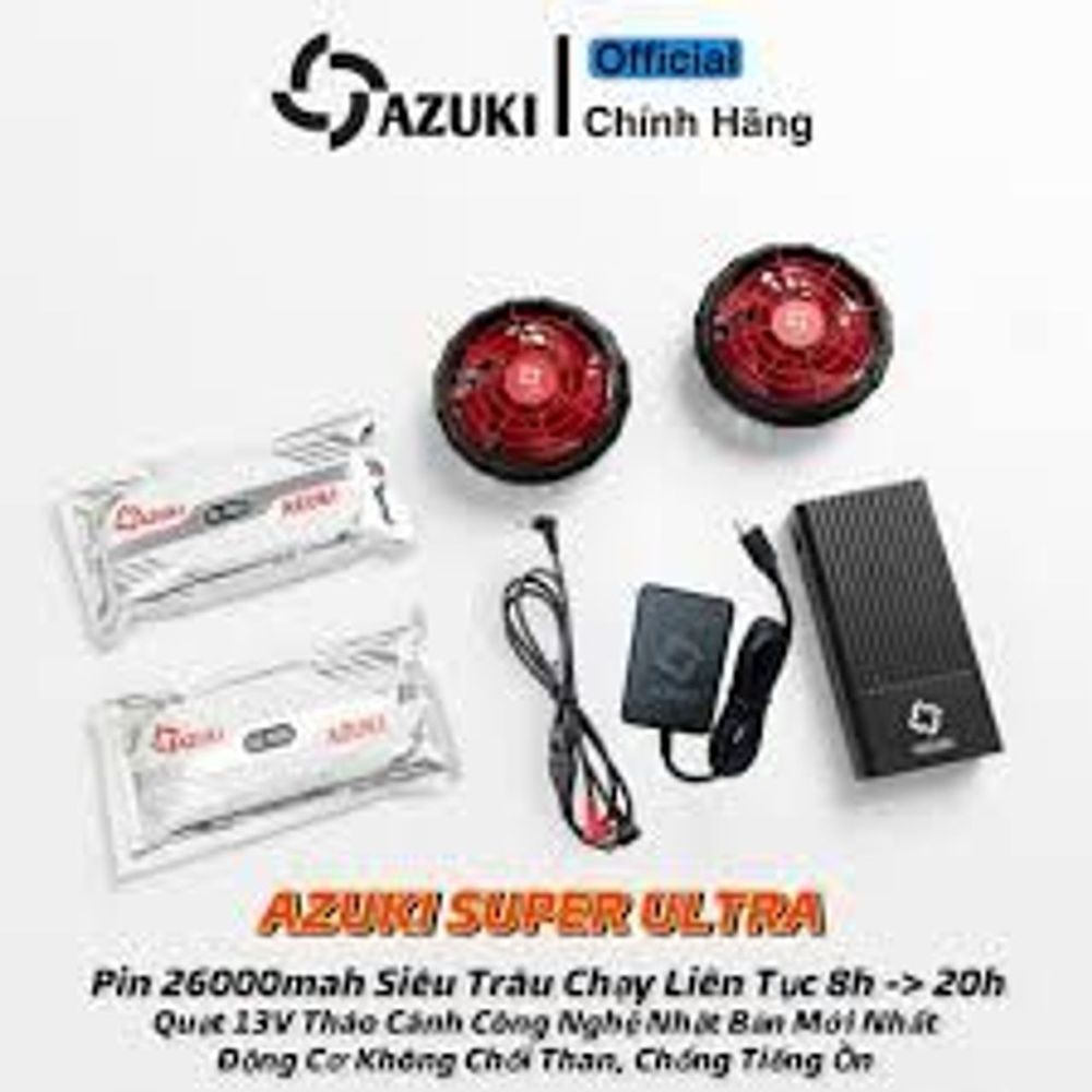 Bộ phụ kiện pin áo điều hòa japan, pin chuẩn 86000. 4 chế độ gió