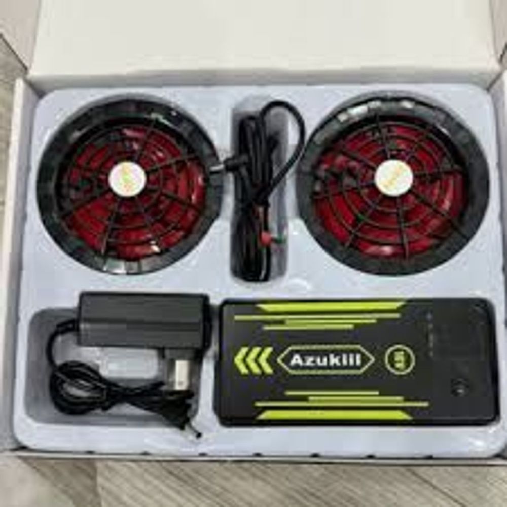 Bộ phụ kiện pin áo điều hòa japan, pin chuẩn 86000. 4 chế độ gió