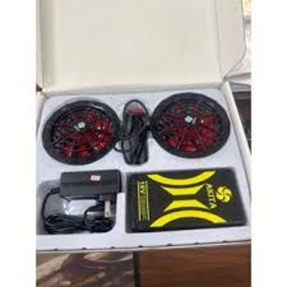 bộ phụ kiện áo điều hòa nhật bản cao cấp Pin 74.000mAh Quạt 14v-3 cánh to siêu mát