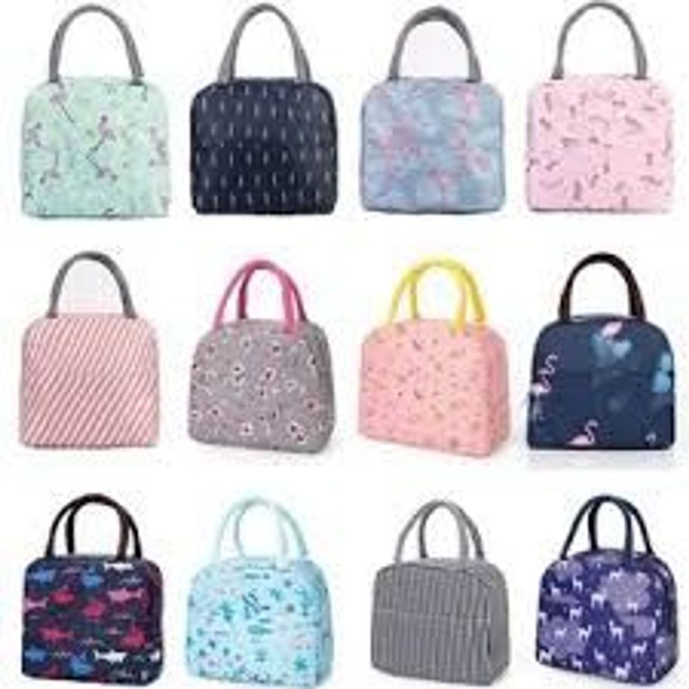 Túi Giữ Nhiệt Đựng Hộp Cơm Ăn Trưa Kích Thước 22x21x11cm, Túi Đựng Đồ 2 Lớp Có Khoá Kéo