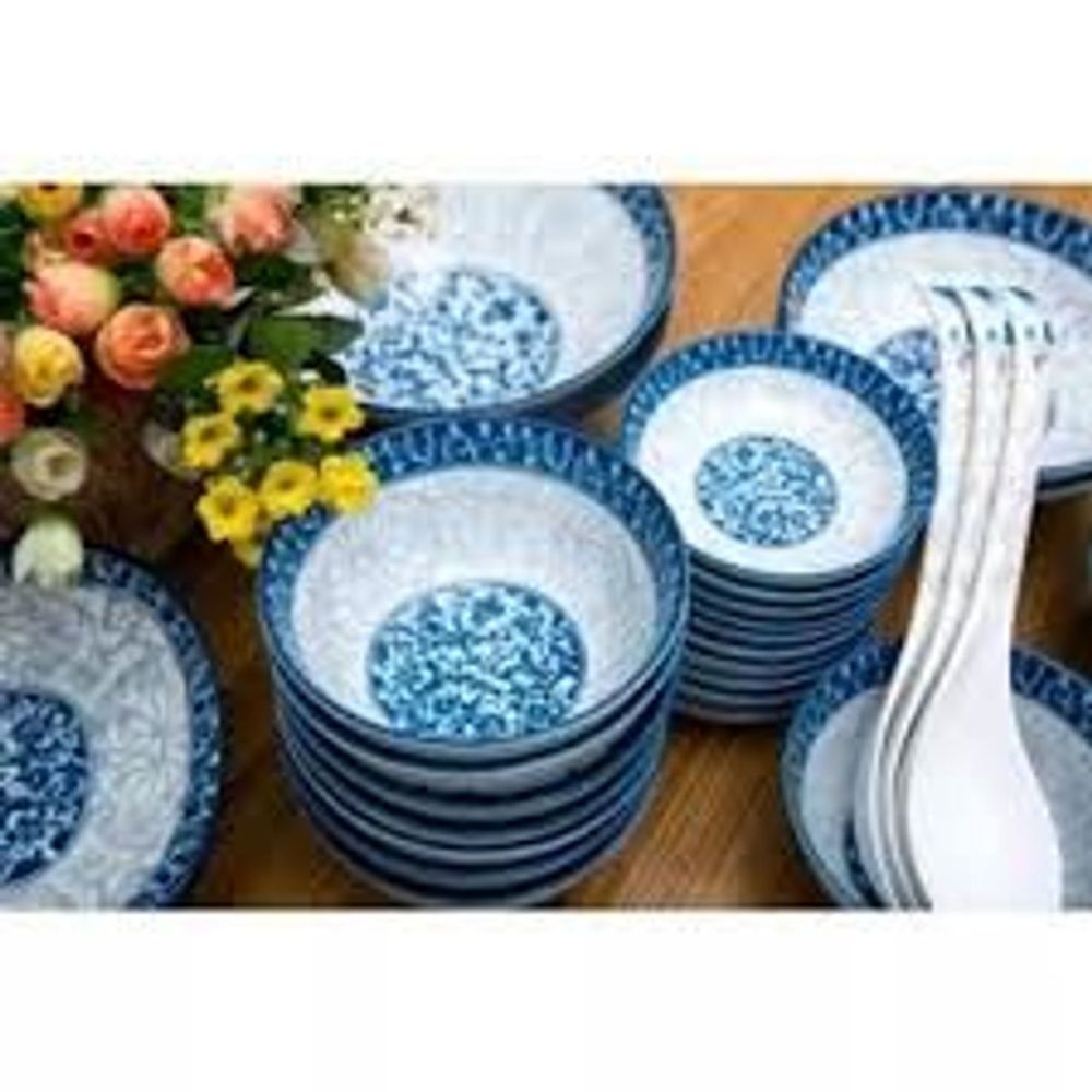 Bát Canh Bộ Đồ Ăn Chống bỏng Retro Màu Xanh Và Trắng Sứ Series Cảnh Đức Trấn Bộ Đồ Ăn Gốm Sứ Quà Tặng Tốt Nhất