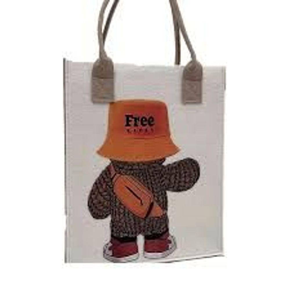 Túi Tote Đeo Vai Vải Nỉ In Hoạt Hình Gấu Dễ Thương Đa Năng Phong Cách Hàn Quốc - Túi xách in hoạ tiết gấu dâu losto, túi tote, túi , túi gấu dâu, túi tote cho nữ, túi nữ, túi xách, túi gấu, túi đeo vai, túi dành cho nữ, túi đeo chéo