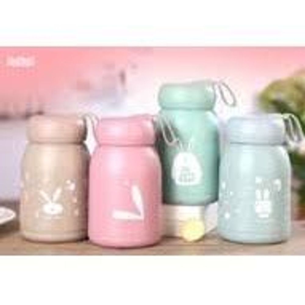 Bình đựng nước giữ nhiệt lõi thuỷ tinh bọc nhựa lúa mạch Cốc cách nhiệt hai lớp 320ml