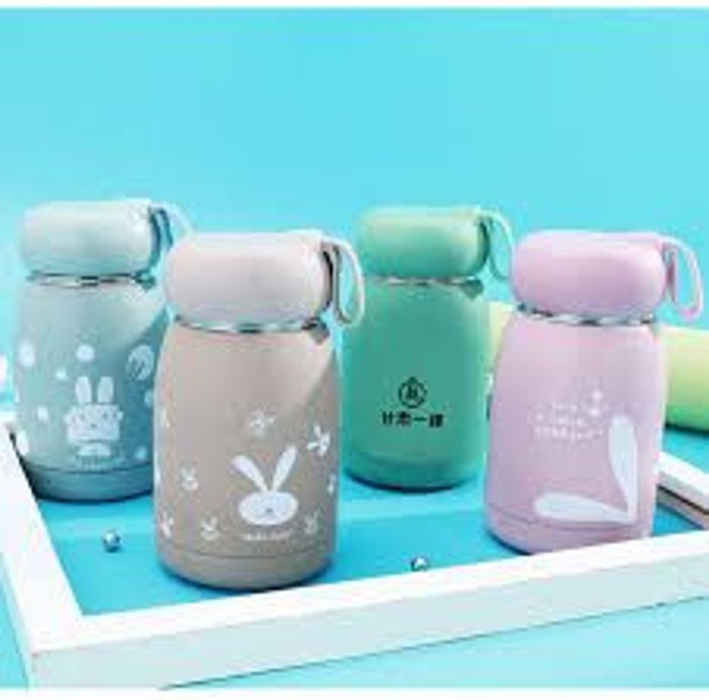 Bình đựng nước giữ nhiệt lõi thuỷ tinh bọc nhựa lúa mạch Cốc cách nhiệt hai lớp 320ml