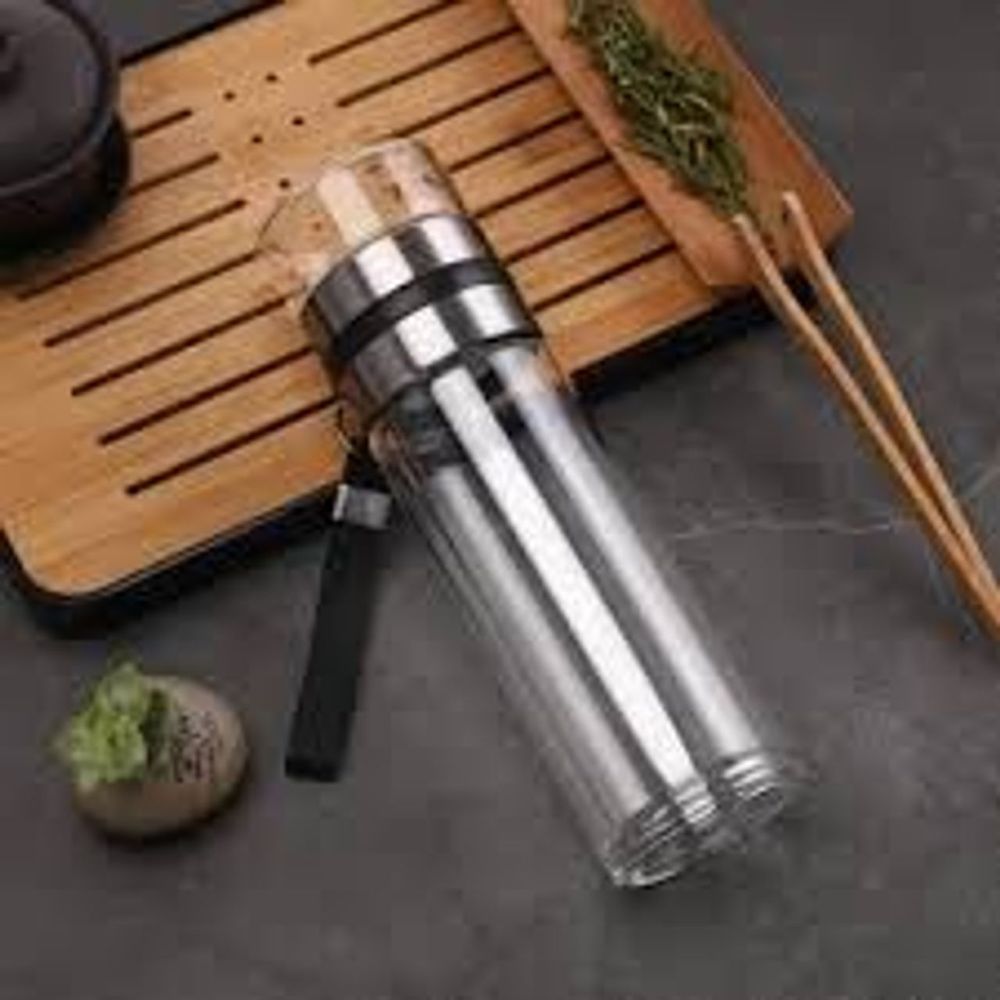 Bình Pha Trà Thủy Tinh 2 Lớp Sang Trọng và Tiện Lợi cho Dân Văn Phòng