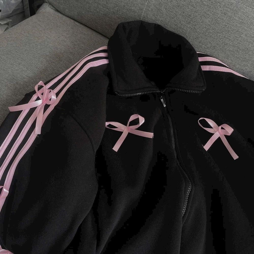 Áo khoác cổ bẻ chạy sọc Chất thun nỉ mịn mát dày, viền tay gắn nơ .dây kéo phao freesize dưới 75kg