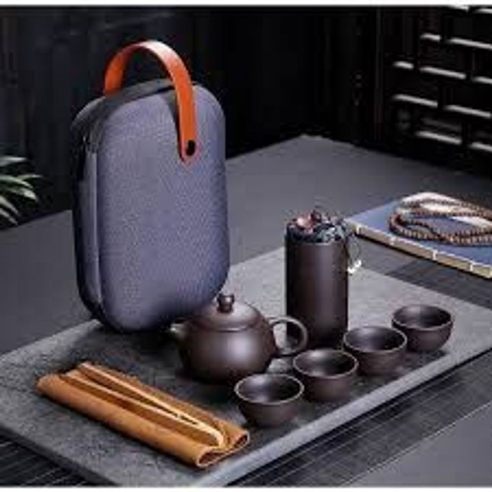 Bộ ấm trà tử sa đóng gói du lịch