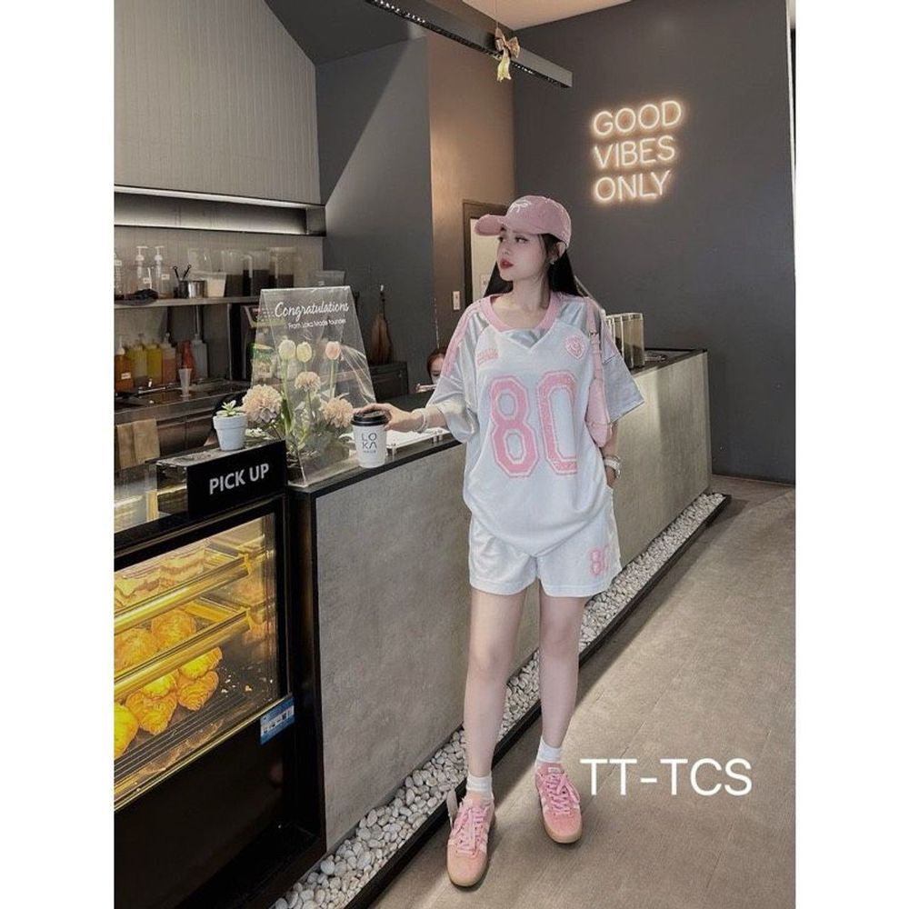 Bộ mặc nhà,đi chơi ,dạo phố chất mè thái phi bóng, thoáng mát,logo in số đẹp
