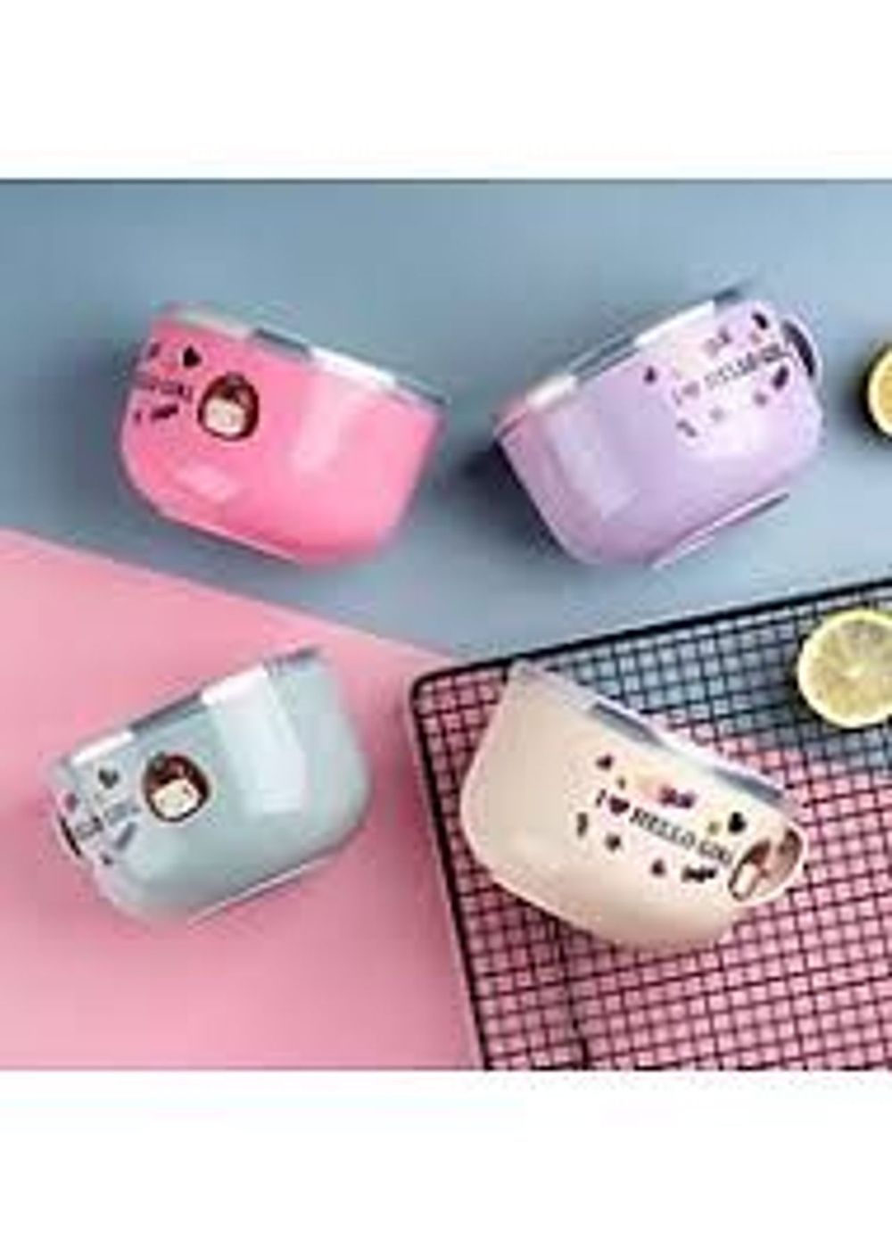 TÔ ĂN MÌ CÓ NẮP KÈM MUỖNG, TÔ MÌ DỄ THƯƠNG, ĐỰNG THỨC ĂN