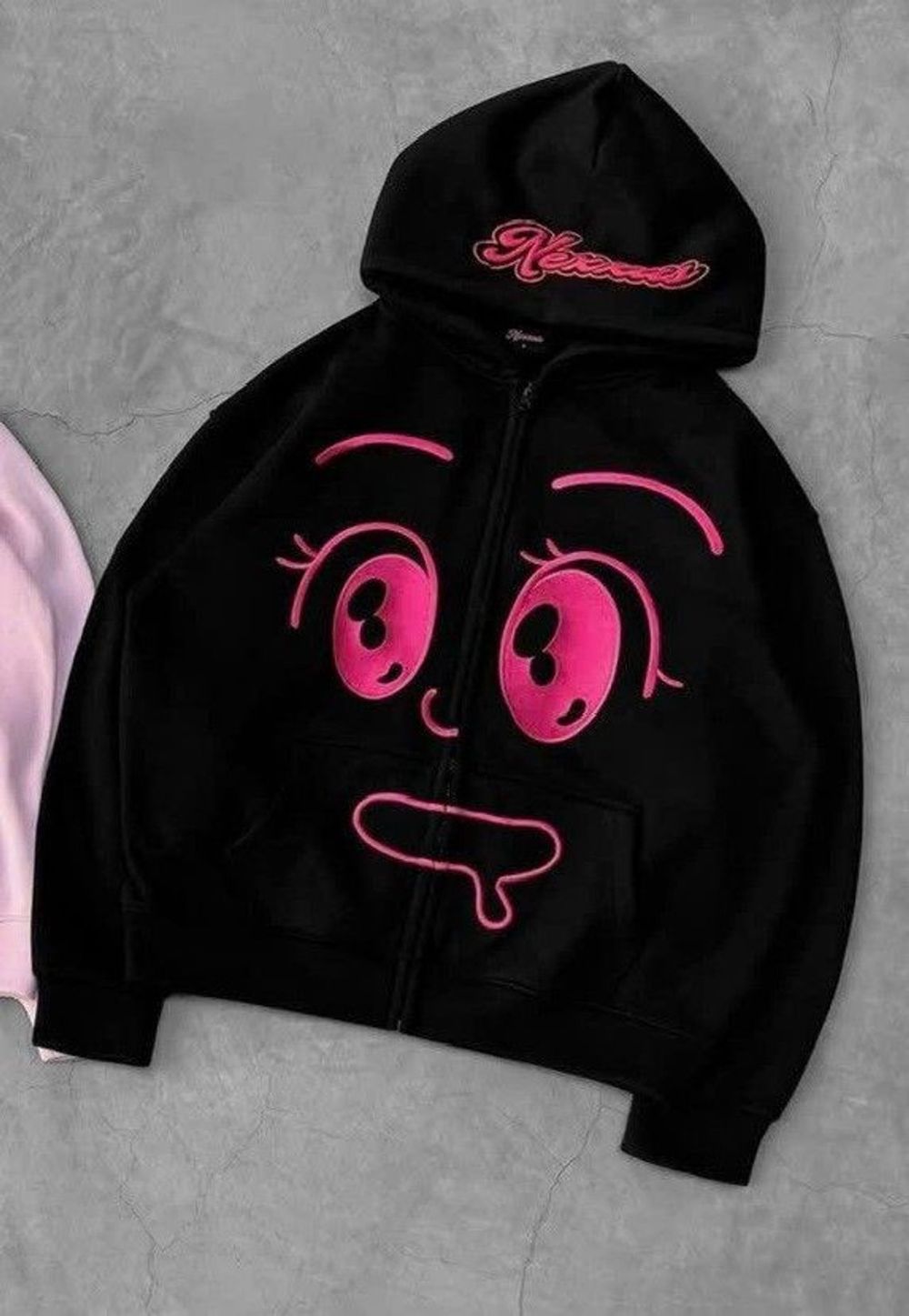 Aó khoác 8 túi in biểu cảm đáng yêu, chất thun nỉ dày mịn, nón rộng 2 lớp, freesize dưới 70kg