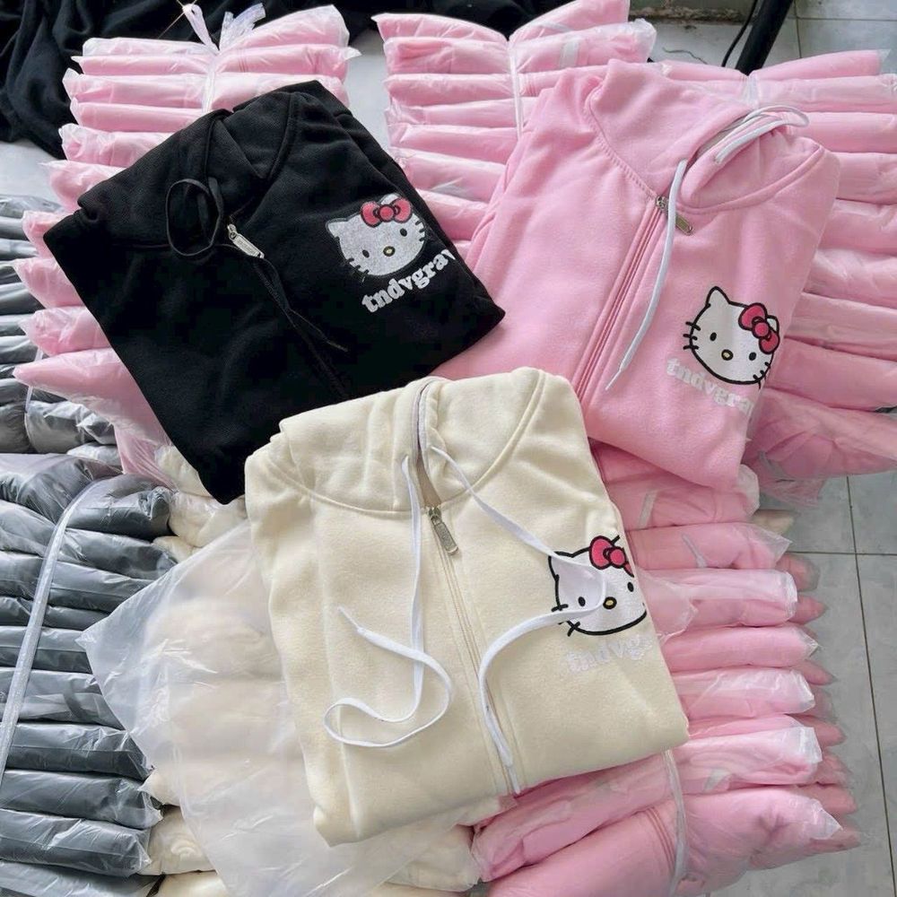 Áo khoác in mèo tndvgrav thun nỉ.mịn mát dày.form dưới 70kg.logo in nổi. Chống nắng, giữ ấm tốt