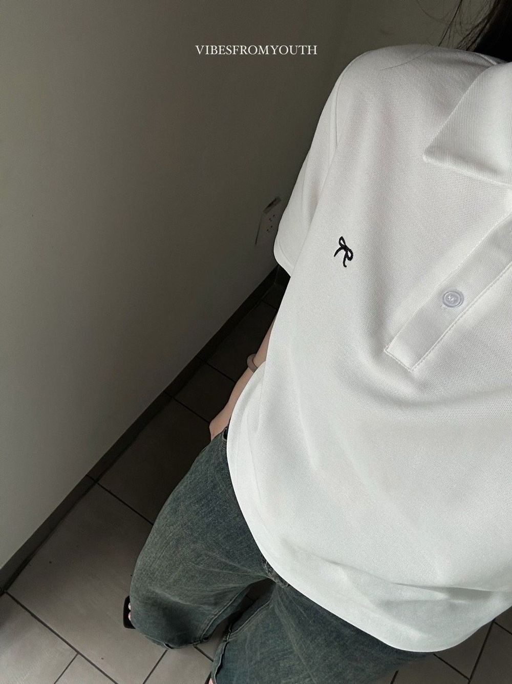 ÁO THUN POLO THÊU NƠ NHỎ freesize dưới 52kg