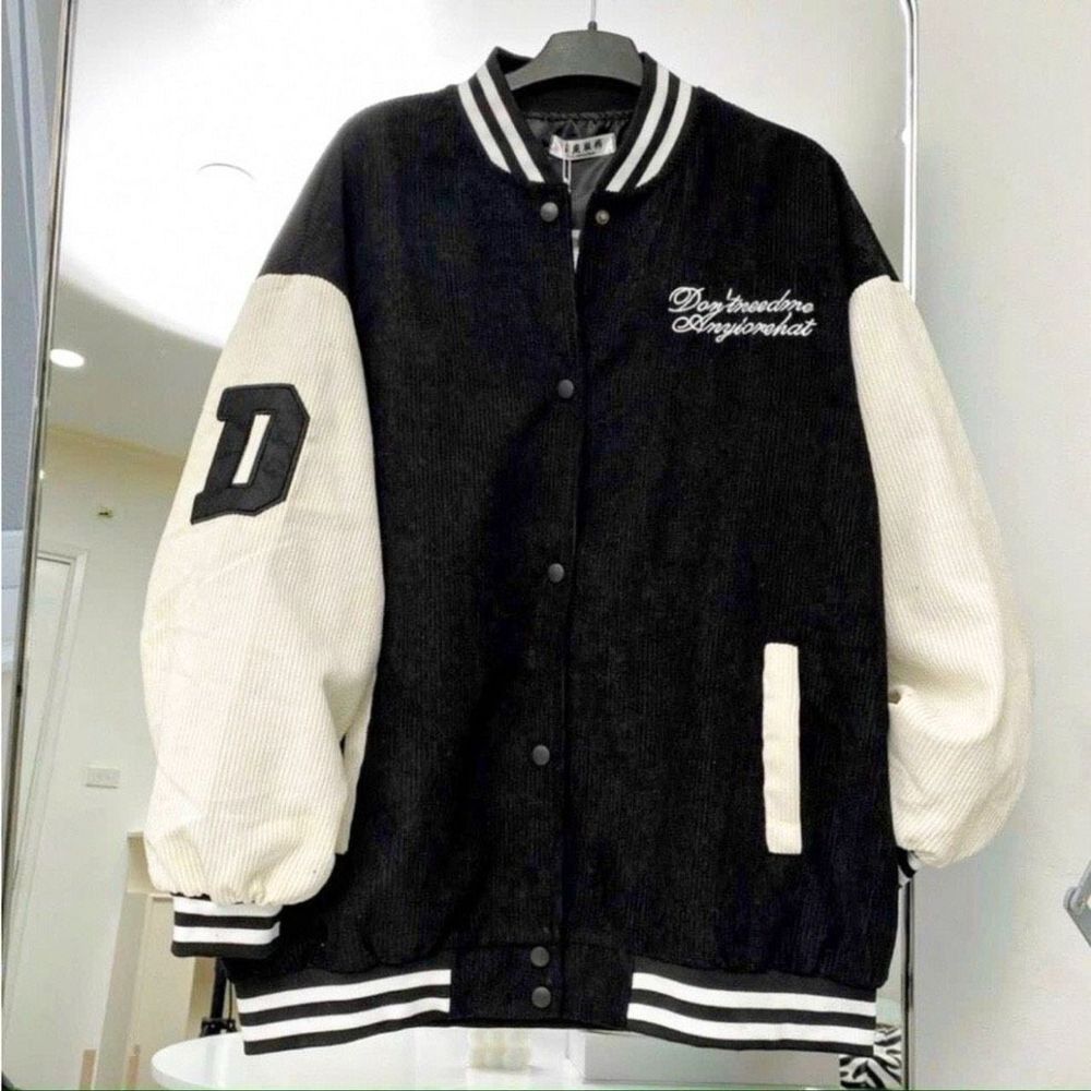 Áo khoác nhung logo thêu ,chất nhung 2 lớp lót dù freesize dưới 70kg