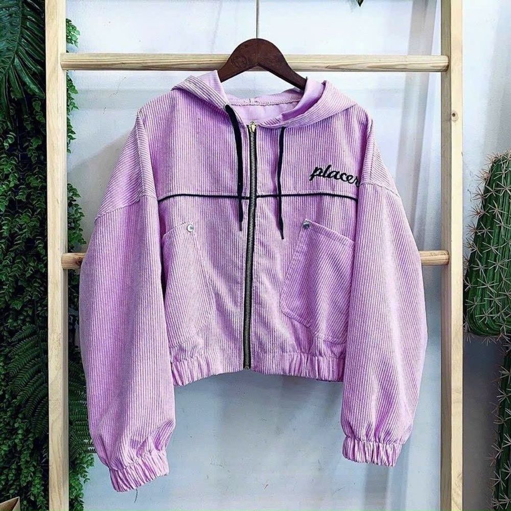 Áo khoác nhung dáng lửng thêu placere freesize dưới 65kg