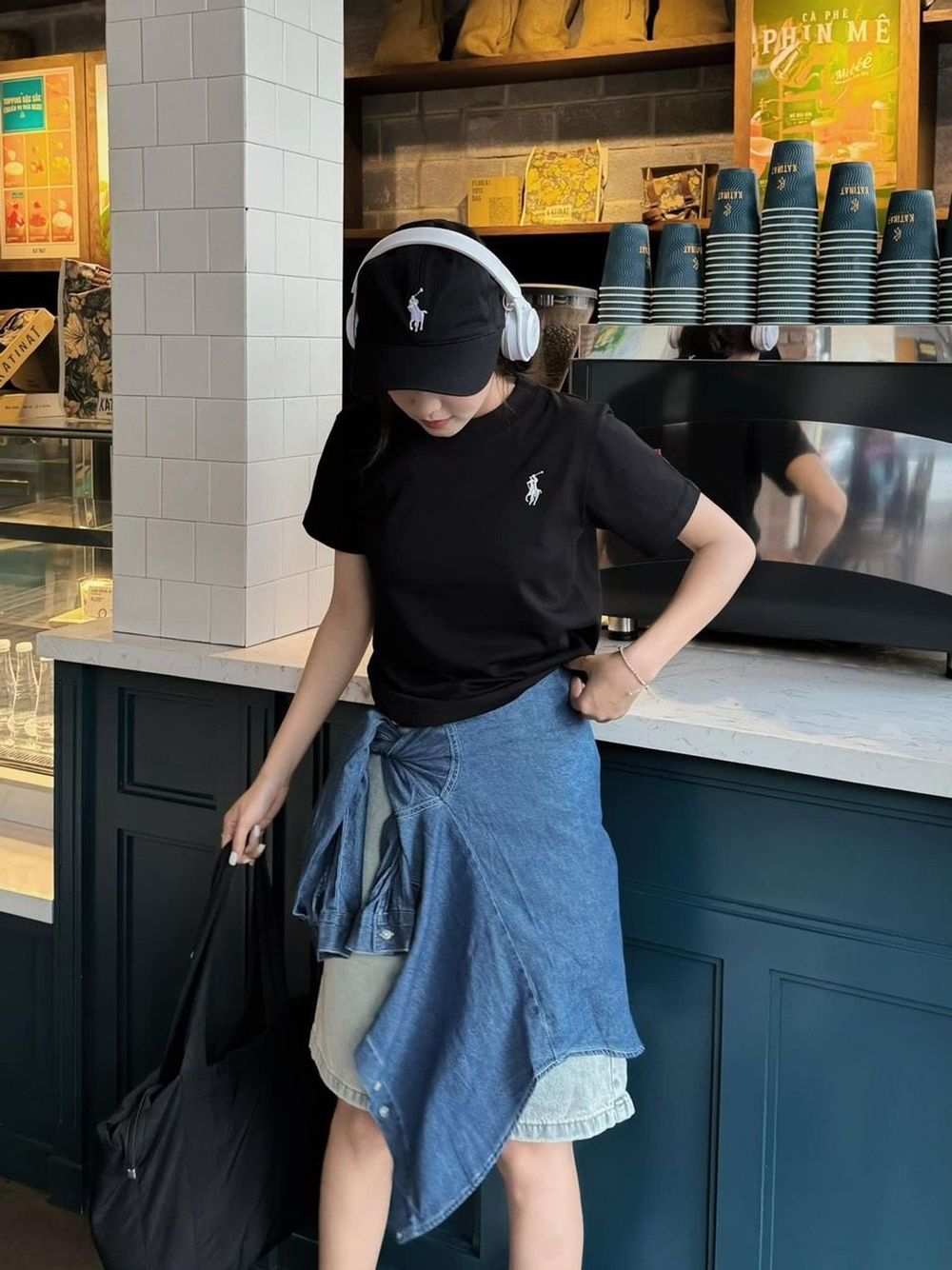 Áo thun baby tee logo thêu ngựa freesize dưới 55kg