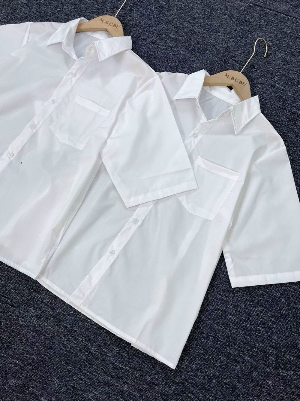 Sơ mi học sinh tay lỡ có túi chất lụa mềm mịn, freesize form unisex 55kg