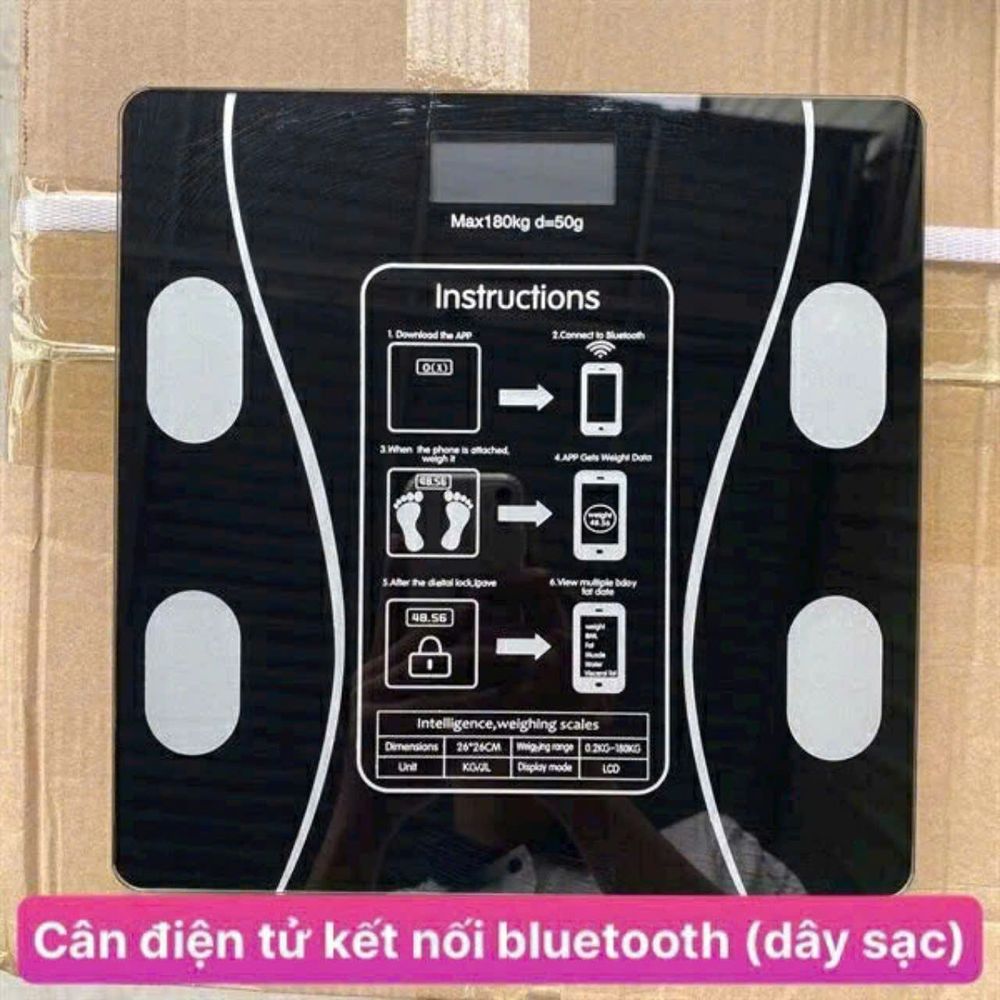Cân Điện Tử Có App Kiểm Tra Sức Khỏe-Cân Điện Tử Kết Nối Bluetooth Đo Chỉ Số Sức Khỏe Kiểm Soát Ăn Uống,Thể Dục Thể Thao