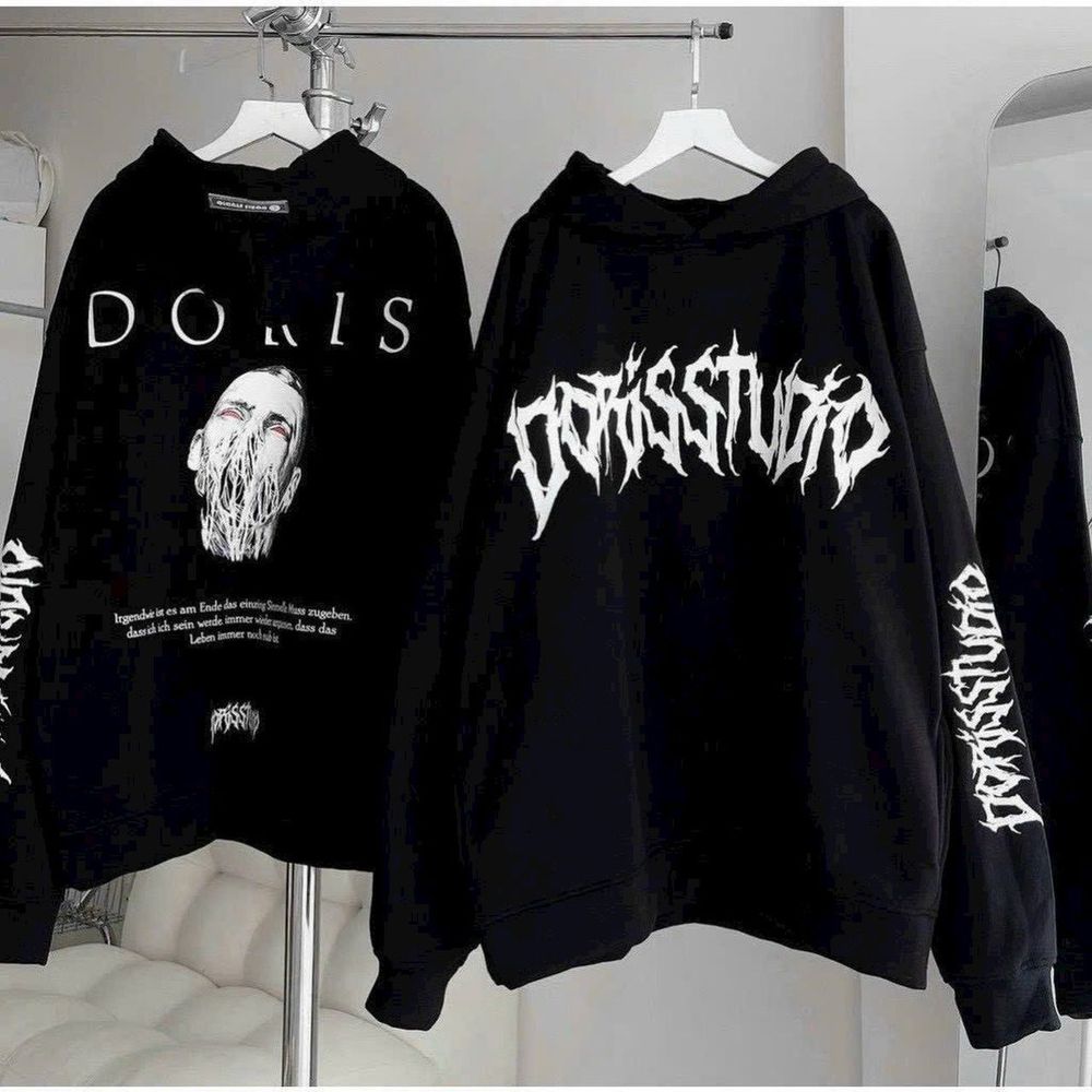 Áo hoodie DORIS Chất thun nỉ mịn mát dày.form dưới 70kg. Chống nắng, giữ ấm tốt.