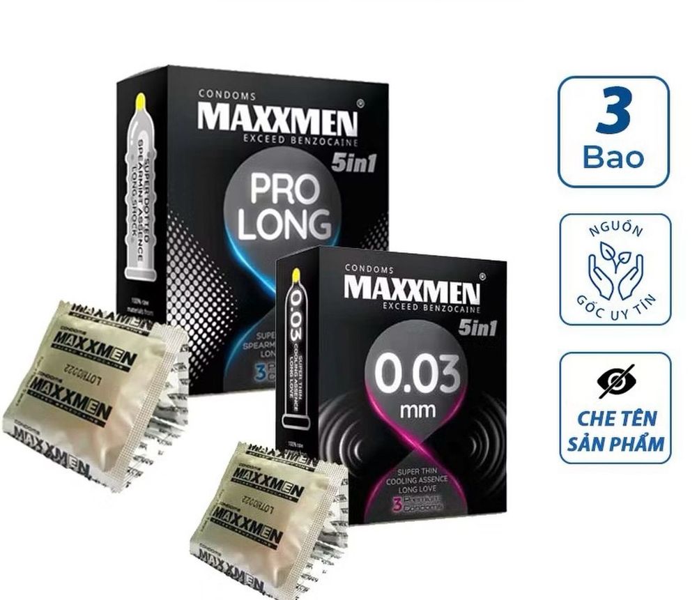 Bao cao su maxxmen 5 trong 1 chính hãng