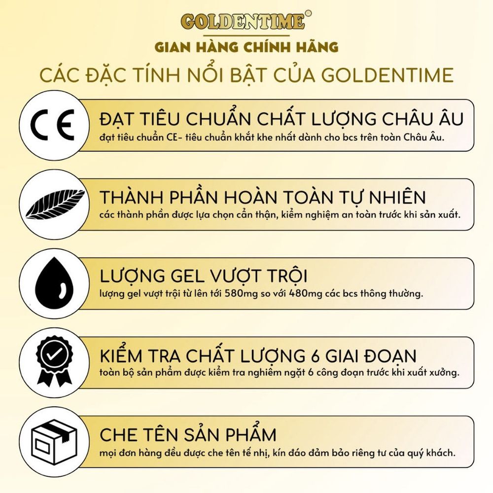 Bao cao su GOLDENTIME SUPER THIN & LONGER-MỎNG KÉO DÀI–HỘP 12C