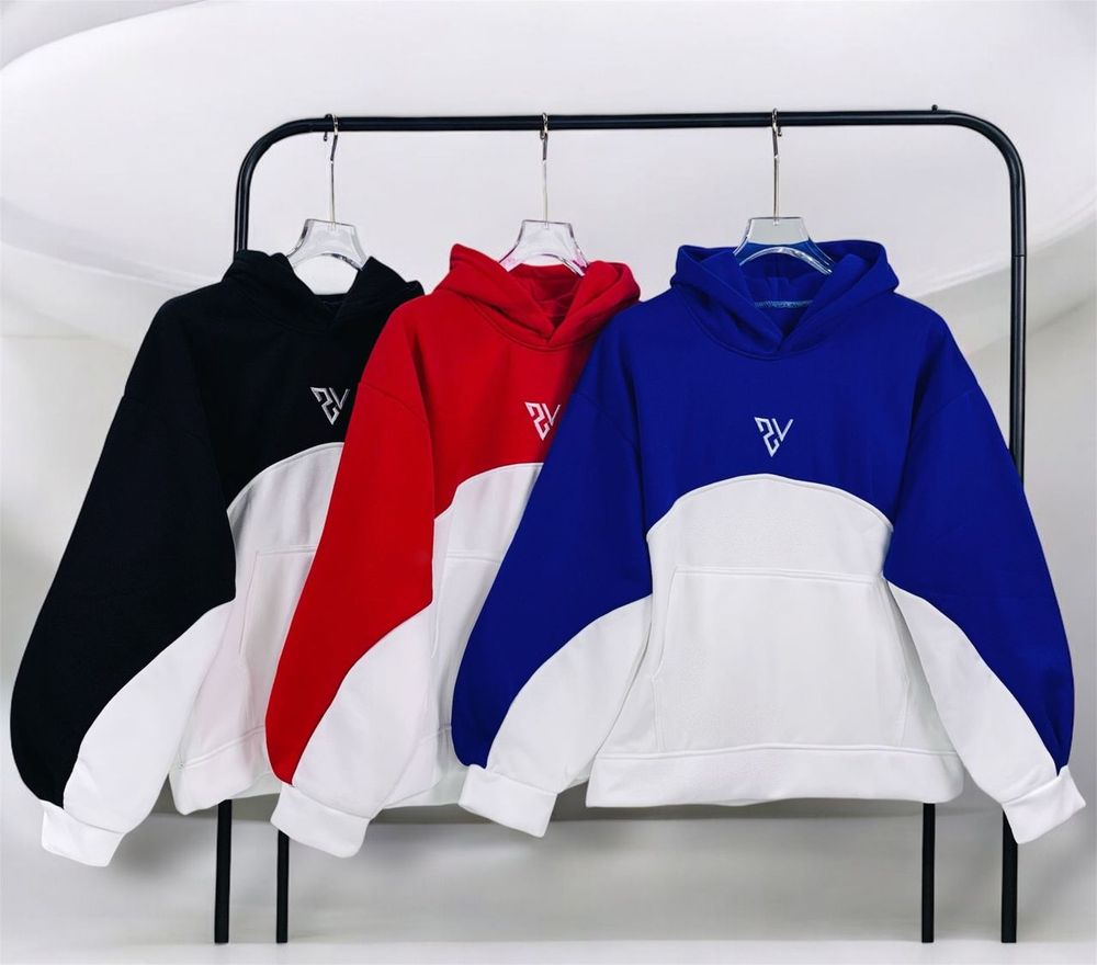 Áo hoodie phối 2 màu thêu VESTURES chất nỉ bông dày mịn