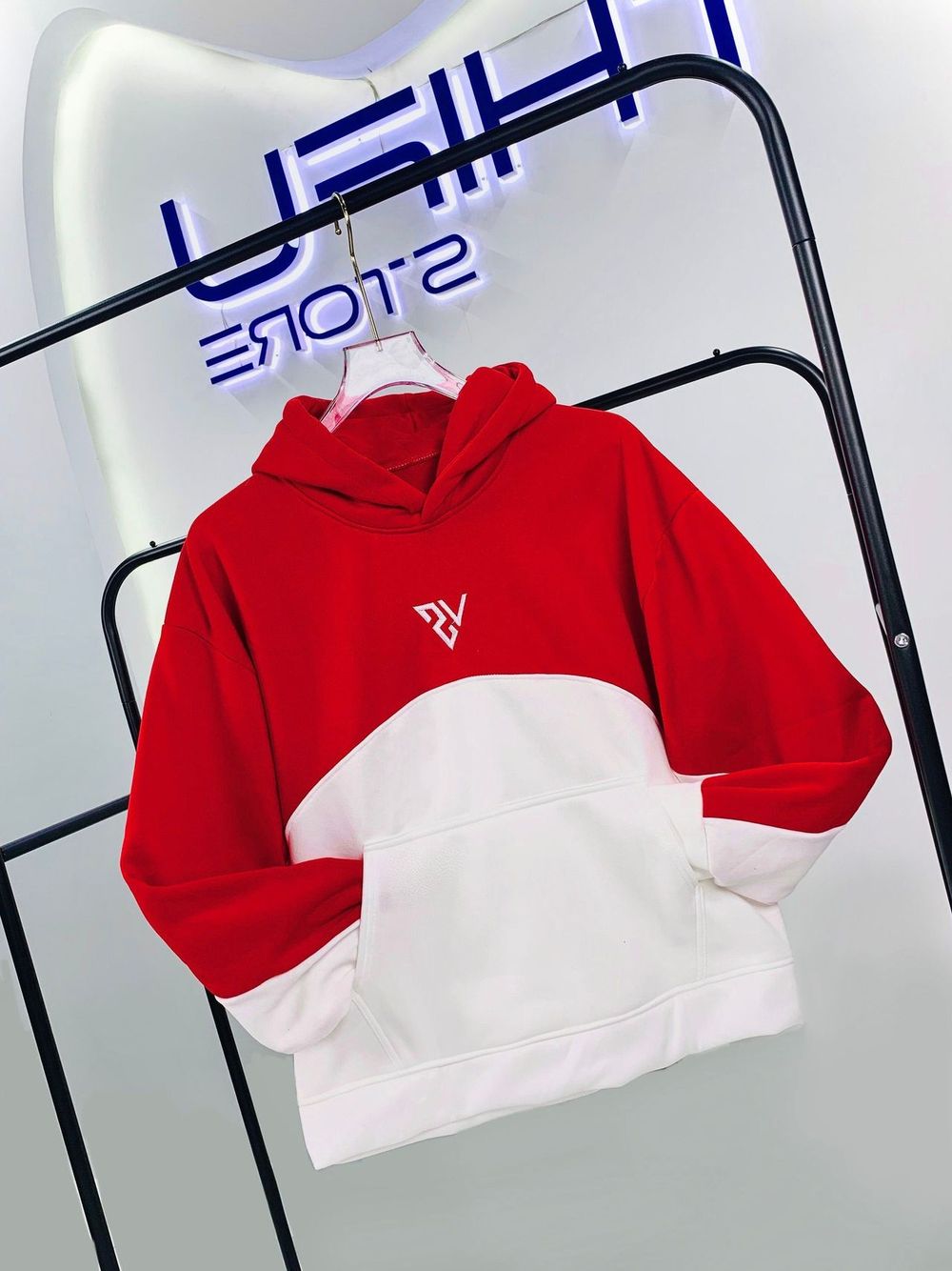 Áo hoodie phối 2 màu thêu VESTURES chất nỉ bông dày mịn