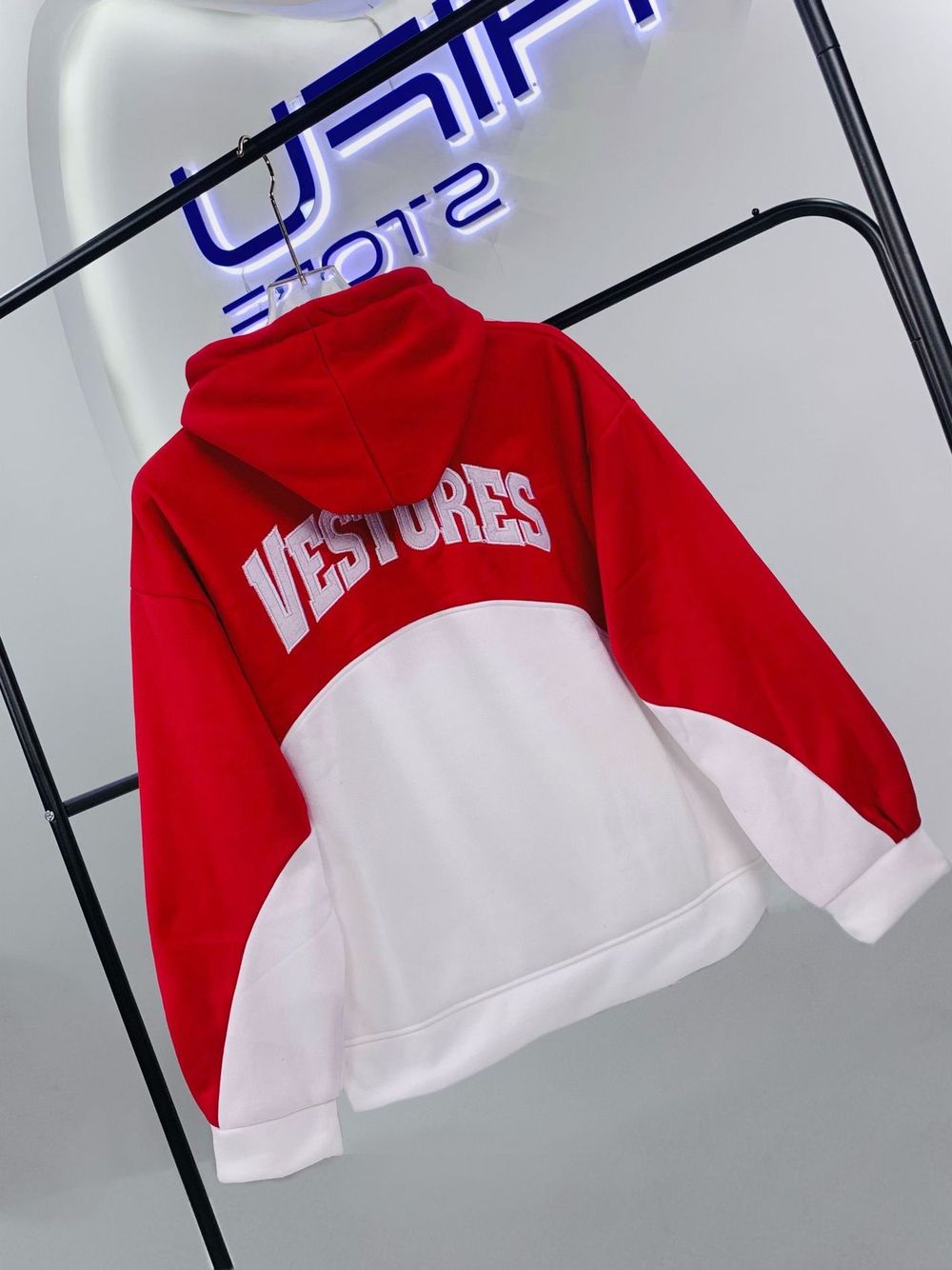 Áo hoodie phối 2 màu thêu VESTURES chất nỉ bông dày mịn