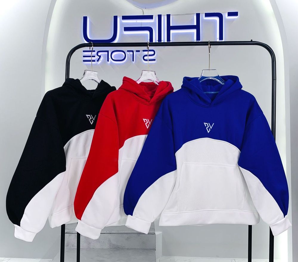 Áo hoodie phối 2 màu thêu VESTURES chất nỉ bông dày mịn