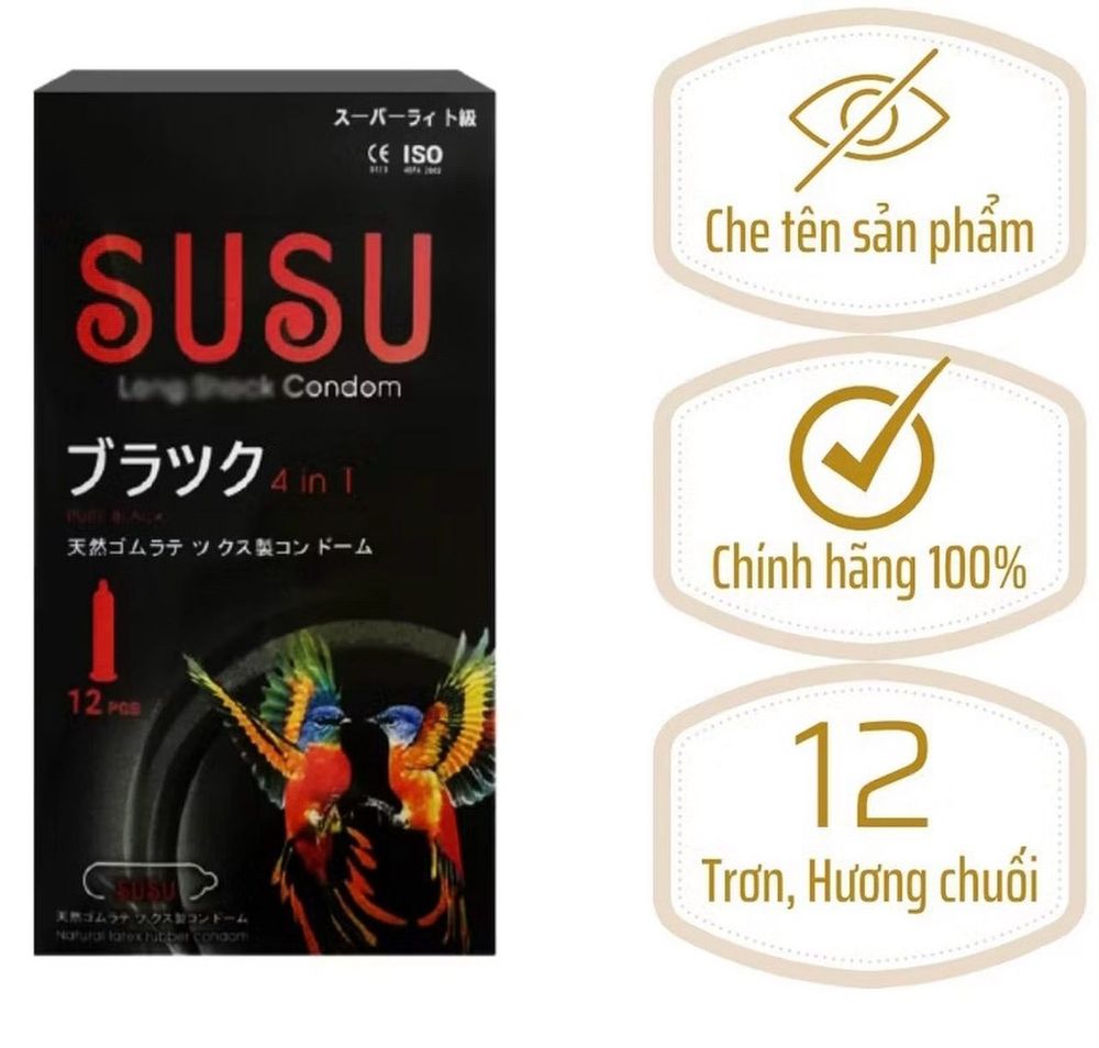 Bao cao su siêu mỏng susu hộp 12 cái , phát hiện bệnh