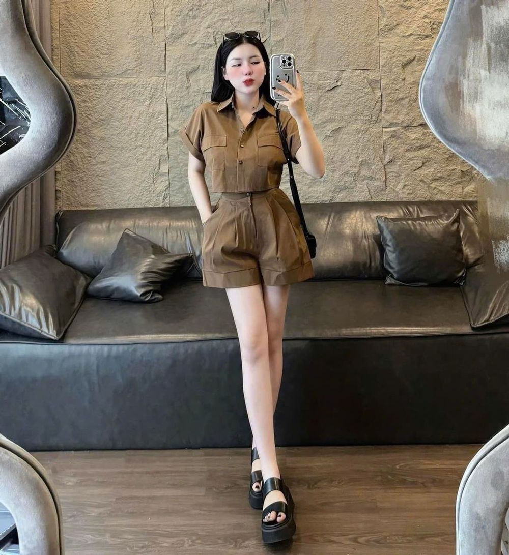 Sét bộ , Chất liệu :kaki, free size dưới 55kg