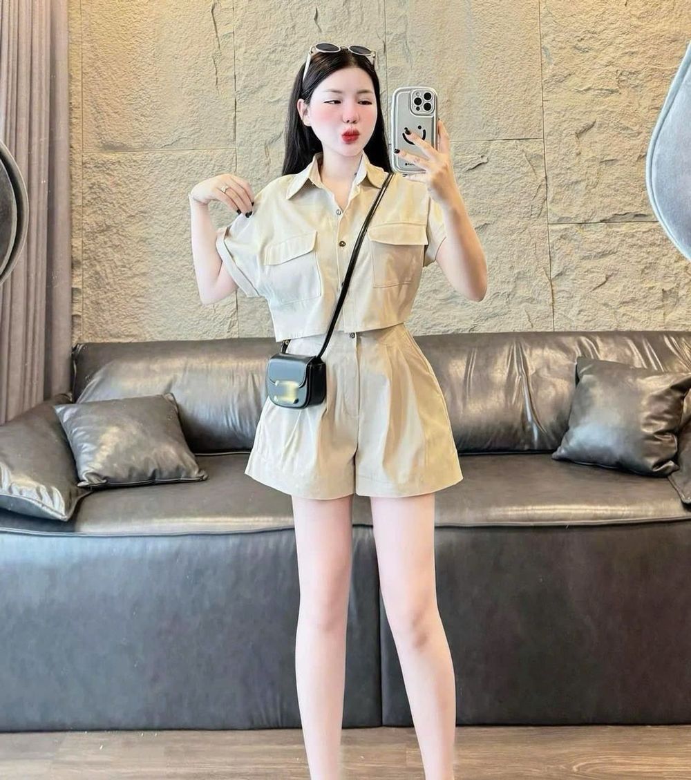 Sét bộ , Chất liệu :kaki, free size dưới 55kg