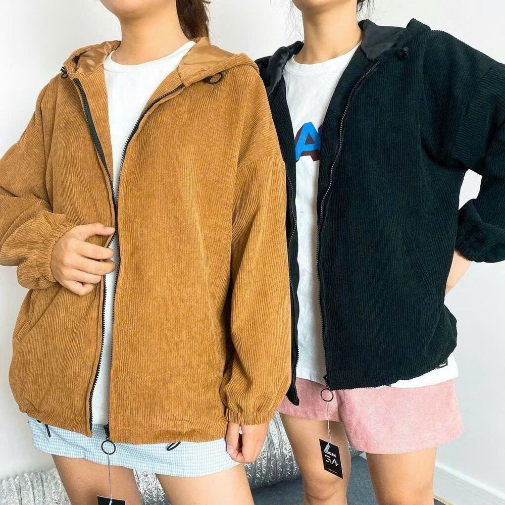 áo khoác nhung 2 lớp lót dù,form dưới 70kg.form cánh dơi,.nón rộng có dây rút nón và lai.