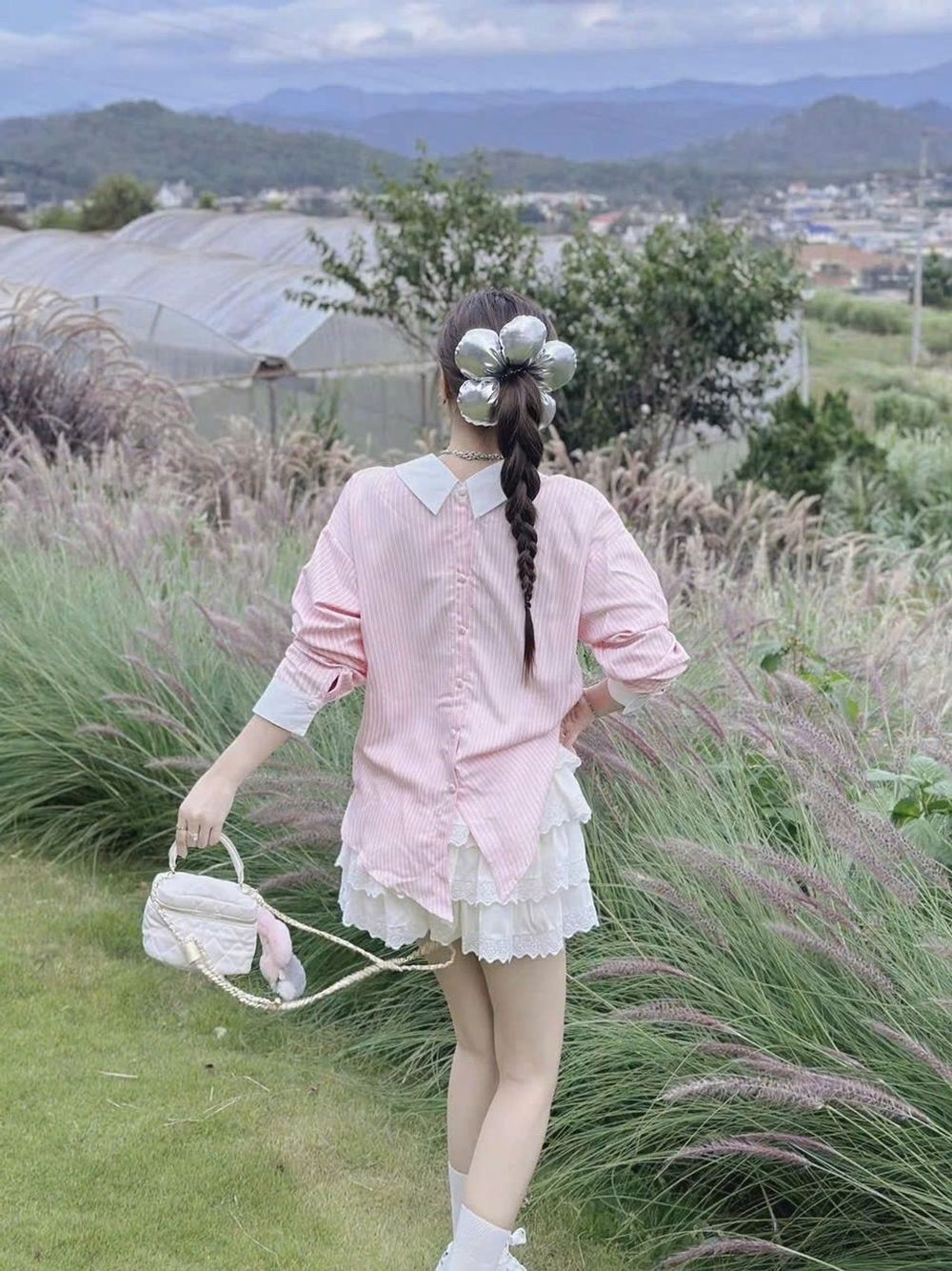 ÁO SƠ MI SỌC CỘT TÀ CHÉO Chất vải , Kate sọc Form dưới 52 kí