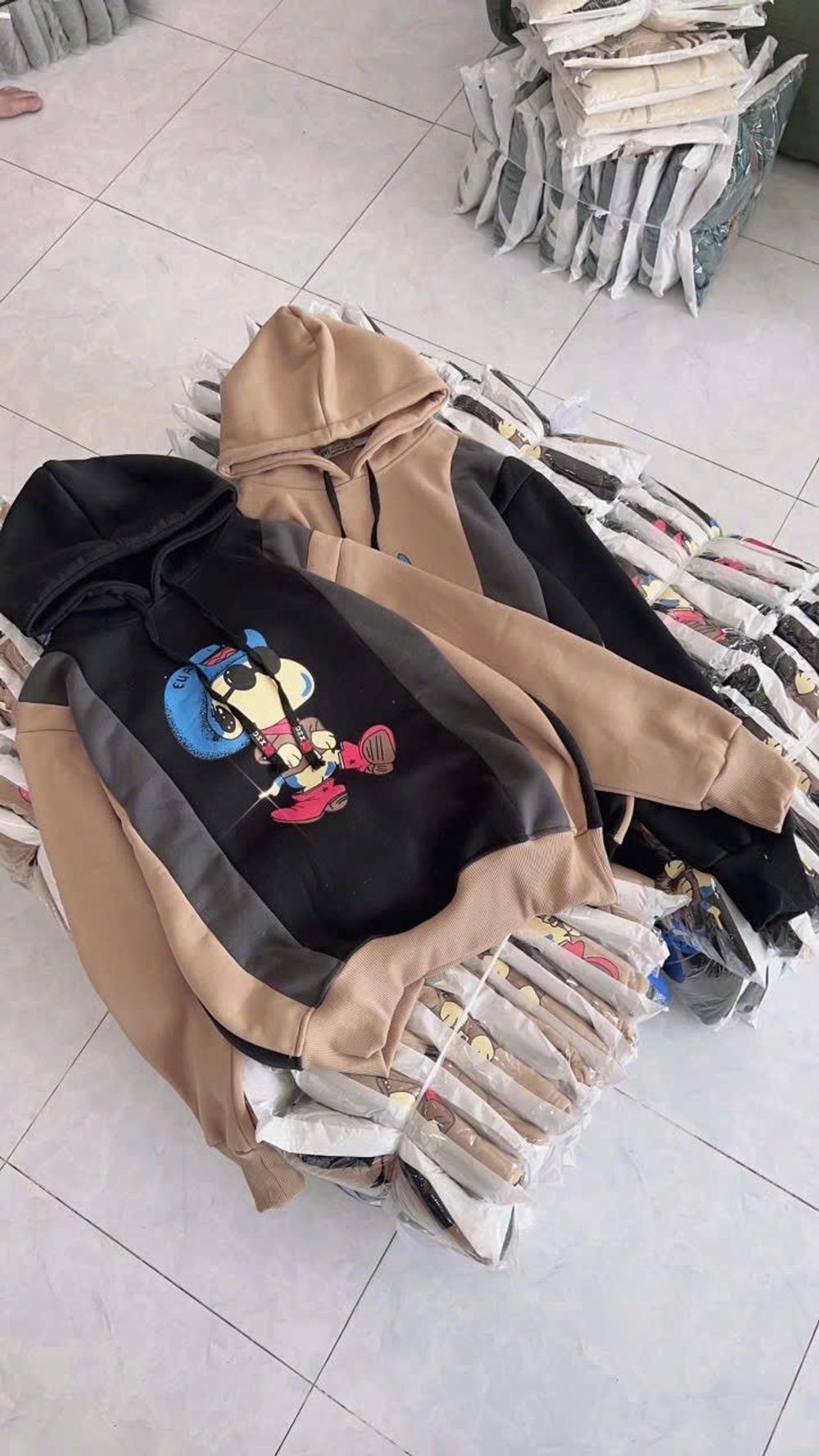 Áo Hoodie in chú chó cao bồi dễ thương
