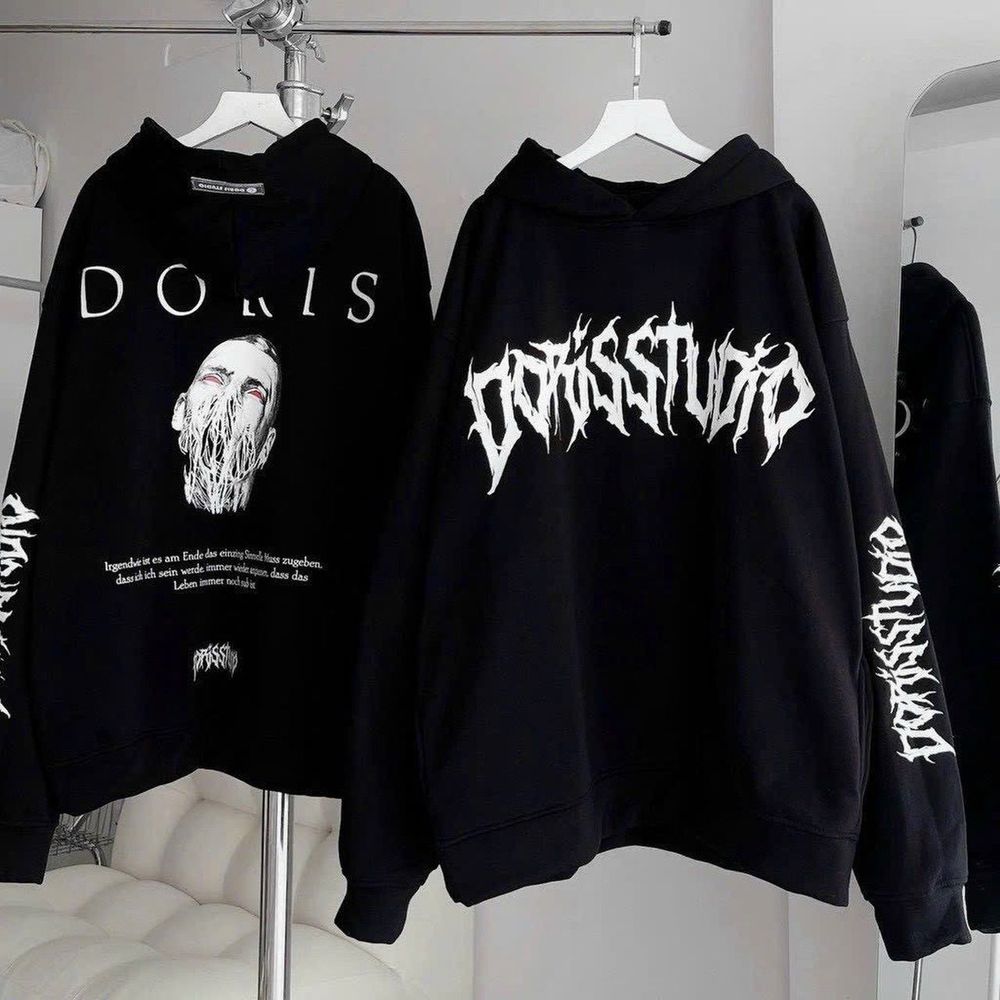 Áo khoác in chữ DORIS unisex,chất nỉ mịn mát freesize dưới 70kg